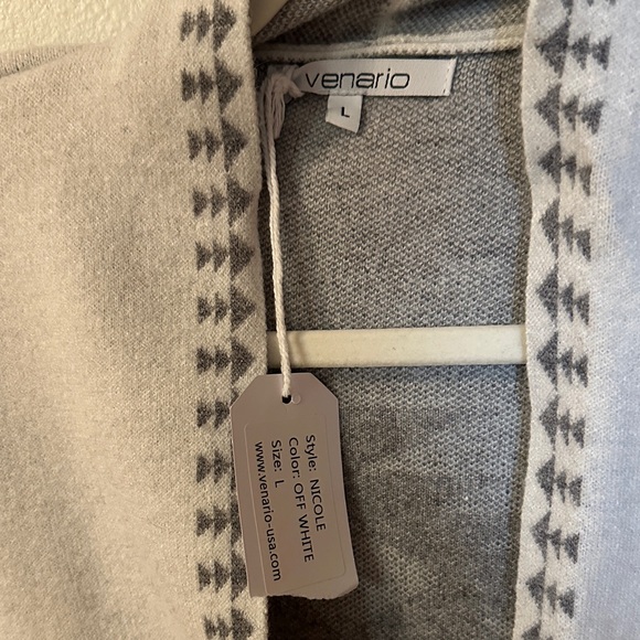 Aztec Patterned Open Front Cardigan - Picture 2 of 5